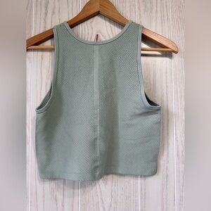 Bella Seamless Sage Green Active Mesh Top Size M/L